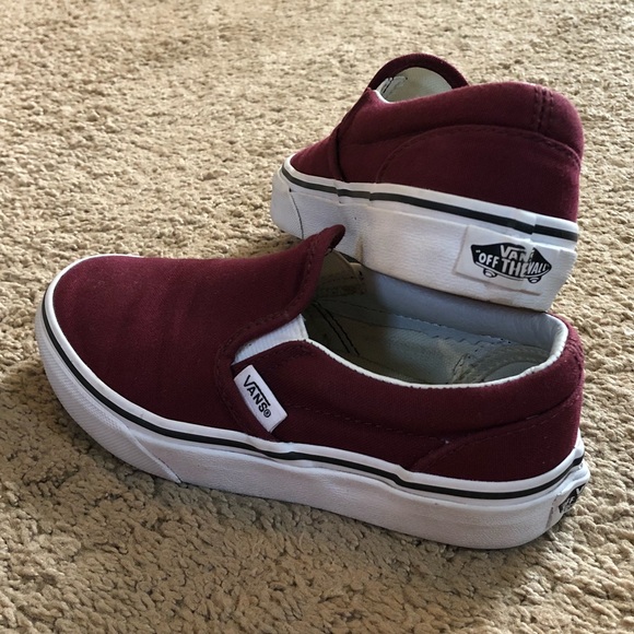 boys maroon vans